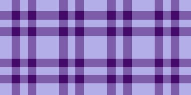 Yünlü kumaş desenli kumaş, 60 'ların kumaş desenli ekoseli kumaşı. Mor ve açık renk paletinde etnik, pürüzsüz arkaplan vektör deseni.