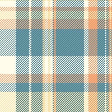 Poster dokusu kontrolü tekstil, kolleksiyonsuz kumaş kalıpları. Pantolon tartan vektör ekoseli arka plan Cyan ve açık renk paleti.