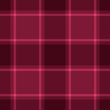 Kız arka plan tartsız, kadın kumaş desenli ekose. Kırmızı ve koyu renk paletinde özel tekstil vektör dokusu denetimi.