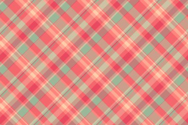 Oturma odası dokusu tekstil kontrolü, Kore vektör arkaplan kumaşı. Kırmızı ve turuncu renk paletiyle desensiz tartan ekoseli kurdele..