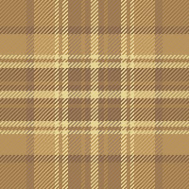 Pencere kumaşı kontrol şablonu, gerçekçi, pürüzsüz doku arka planı. Turuncu ve kehribar rengi palette ekose kumaş tekstil vektörü.