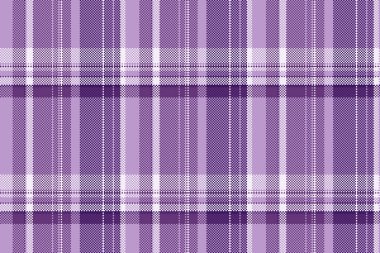 Kaz ekose vektör kumaşı, doku arkaplan tekstilini göster. Ulusal tartan desen denetimi açık ve mor renk paletinde pürüzsüz.