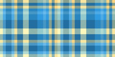 Boş, pürüzsüz desenli ekose, İtalyan kumaşı arka planda tartan. Tebrik kartı dokusu tekstil vektörü Cyan ve Amber renk paletinde kontrol.