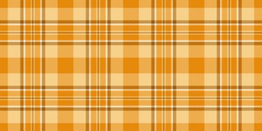Masa örtüsü kumaş kumaş arkaplan, güçlü ekose kumaş. Turuncu ve kehribar renk paletinde kız gibi pürüzsüz desen vektör kontrolü.