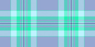 Dekorasyonsuz vektör deseni, kumaşlı kumaş kontrolü. Açık ve gök mavisi renk paletinde düz desen tartan tekstil arkaplanı.