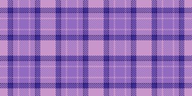 Kumaş vektörü pürüzsüz, mendil tartan arka plan ekoseli. Menekşe ve pastel renk paletinde tekstil deseni denetimi.