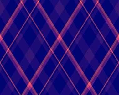 Argyle geometrik eşkenar dörtgenin kusursuz deseni. Harlequin duvar kağıdı tasarımını kontrol et. Web geçmişi için klasik elmas şekilli tekstil malzemesi, baskı kumaşı, kazak, ambalaj kağıdı, hediye kartı, davetiye.