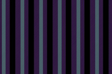 Yılbaşı kartı vektör dokusu çizgileri, estetik kumaş şeridi dikey. Selief arkaplan deseni siyah ve mor renk paletinde kusursuz tekstil.