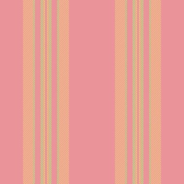 Pastel pembe, yeşil ve turuncu renklerde narin çizgili kumaş arka plan. Tekstil, duvar kağıdı veya dijital tasarım projeleri için kusursuz desen.