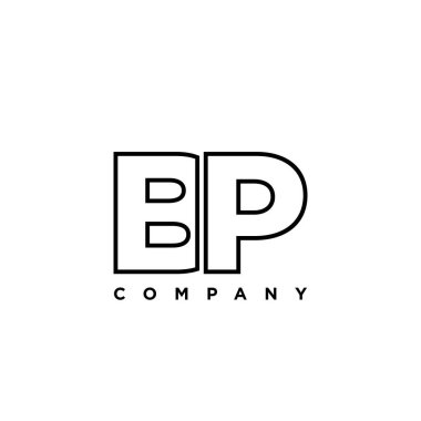 Moda harfi B ve P, BP logo tasarım şablonu. Şirket kimliği için asgari monogram tabanlı logotype.