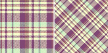 Ekose desenli tartan desenli kumaş arkaplanı ve ekose desen kontrol vektörü. Geçmişe dönük renkler kullan. Moda eğilimleri.