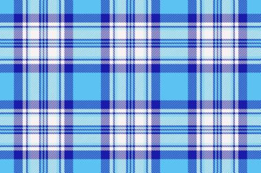 Yüzey tartan deseni pürüzsüz, devamlılık vektörü tekstil dokusu. Tam arkaplan kumaş ekose kontrol mavi ve cyan renk paleti.