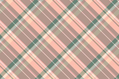 Vichy dikişsiz kumaş kumaş, battaniyeli ekose kumaş. Pastel ve kırmızı renk paletindeki vektör kontrol şablonu.