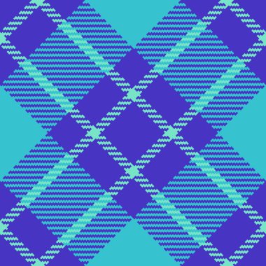 Modern blueteal ekose desenli tasarım. Geleneği, mirası, tekstil sanatını ve samimi sıcaklığı temsil eder. Özgeçmiş, kumaş ya da soyut kavramlar için ideal.