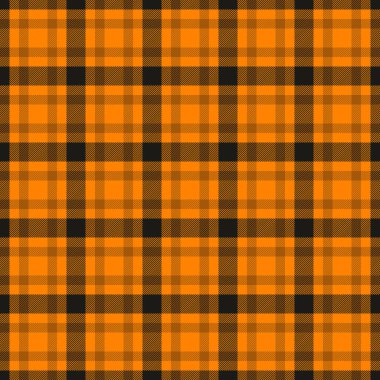 Kırsal vektör dokusu, sanat geçmişi tekstil kontrolü. Bufalo tartan kumaş ekoseli, parlak ve turuncu renklerde..