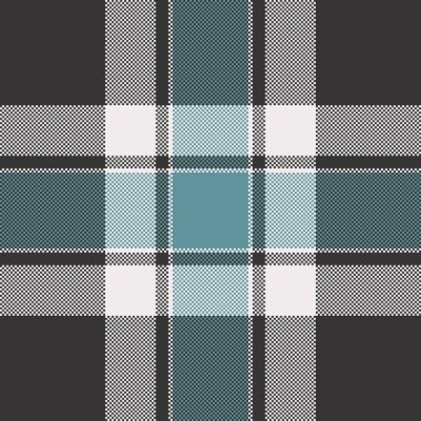 Kelt özgeçmiş kontrolü kumaş, harika desenli tekstil ekose kumaş. Gri ve beyaz renk paletinde İrlanda eklemsiz vektör dokusu.