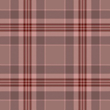 Ekose kumaşlı, ekose kumaşlı, ekoseli kumaş. Pantolonlar, pastel ve kırmızı renk paletlerindeki vektör desenlerini kontrol eder.