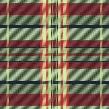 Tekstil vektör deseni, lüks geçmiş kontrolü. Koyu ve kırmızı renk paletindeki iç çamaşırı kumaşı dikişsiz tartan deseni.