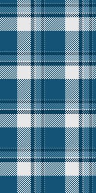 Örtülü tartan desenli ekose, modaya uygun özgeçmiş kontrolü. Cyan ve Atlantik renk paletinde karışık kumaş tekstil vektör dokusu.