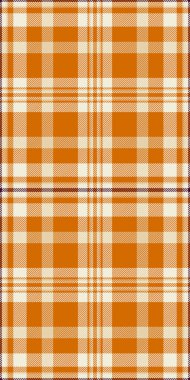 Ekose kumaş taşıyıcısı, iş amaçlı tartan kumaş deseni. Açık ve turuncu renk paletinde desensiz arkaplanı kontrol et.