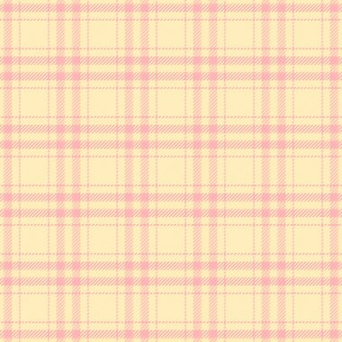 Seçim kusursuz kontrol kumaşı, ağ dokusu şablonu. Işık ve kırmızı renk paletinde mutlu ekose tekstil vektörü..