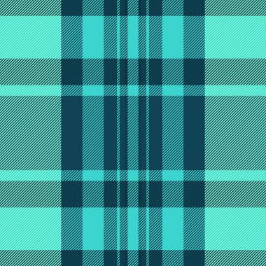 Müşteri tartan ekoseli, süslü, kusursuz vektör desenli. Latince doku kumaş arkaplan tekstil teal ve aquamarine renk paleti.