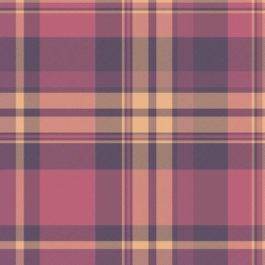 Yağlı bez, ekose desenli, ispanyolca vektörsüz kontrol. Pastel ve kırmızı renk paletinde ayak tekstil dokusu tartan.