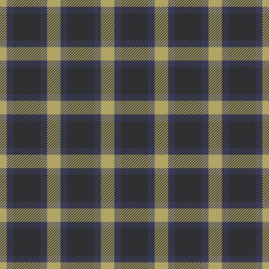 Çapraz dikişsiz tekstil ekose kumaş arkaplan dokusu baskı. Gri ve mavi renk paletinde kadın desenli tartan kontrol vektörü.