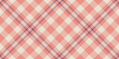 Minimalist, dikdörtgen kumaş, ekoseli çek geçmişi. Kırmızı ve açık renk paletinde dokuma vektör deseni performansı.