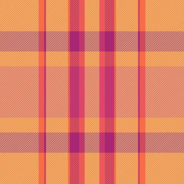 Paçavralar, pürüzsüz doku, kraliyet kumaşı şablonu. Ev vektörü tartan ekose tekstil kırmızı ve sarı renk paleti.