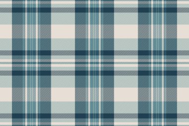 Jpg ekose tekstil arka planı, üst kusursuz kontrol dokusu. Cyan ve Pastel renk paletinde düğüm kumaş vektör deseni tartan.