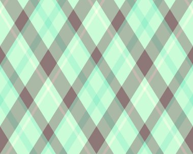 Argyle geometrik eşkenar dörtgenin kusursuz deseni. Harlequin duvar kağıdı tasarımını kontrol et. Web geçmişi için klasik elmas şekilli tekstil malzemesi, baskı kumaşı, kazak, ambalaj kağıdı, hediye kartı, davetiye.