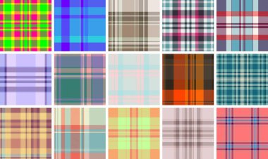 Dizinler ve klasörler için ekose paket tasarlandı. Koordineli tartan desenleri okula ve ofis malzemelerine zarafet getirir. Vektör hassasiyeti net ayrıntı sağlar.