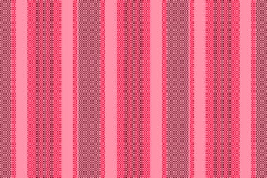Vesigner arka plan tekstil kumaşı, canlı vektör dikey dokusu. Palentines gün desenli çizgiler kırmızı ve parlak renk paleti.