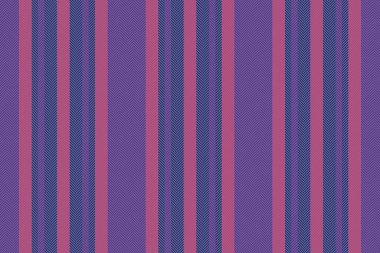 İndigo vektör çizgili tekstil, doku çizgileri düzenle. Mor ve mavi renk paletinde eteksiz dikey kumaş deseni.