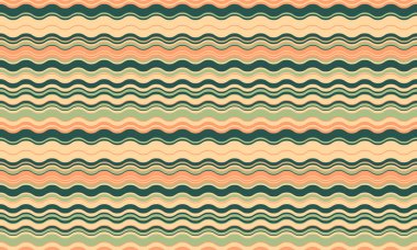 Sessizleştirilmiş pastel tonlarda kusursuz dalgalı çizgiler. İnternet sitesi geçmişi, tekstil tasarımı ya da ambalaj için mükemmel. Sakin, eski bir atmosferi çağrıştırıyor..