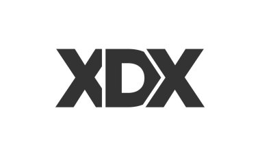 Güçlü ve modern kalın metinli XDX logo tasarım şablonu. Basit ve minimal tipografi içeren ilk tabanlı vektör logosu. Modayı takip eden şirket kimliği markalar için ideal..