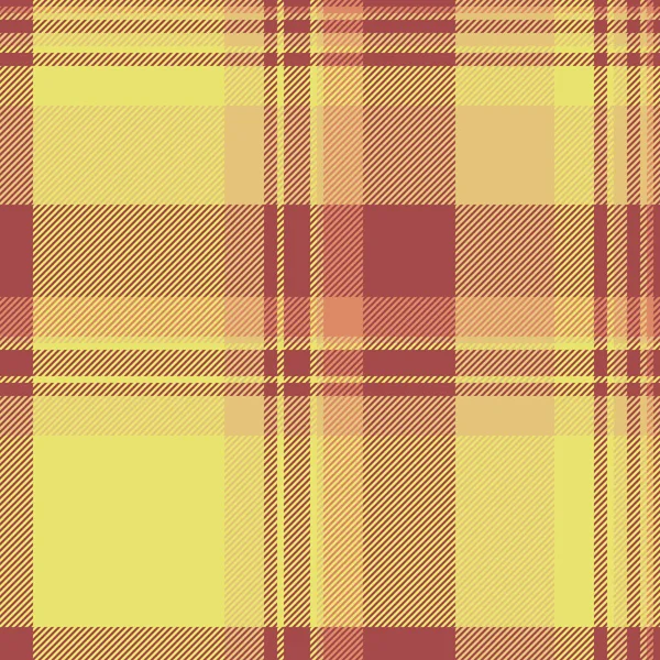 Tekstil arkaplan dokusu, eklemsiz tartan deseni. Koleksiyon kumaş ekose vektör kontrol sarı ve kırmızı renk paleti.