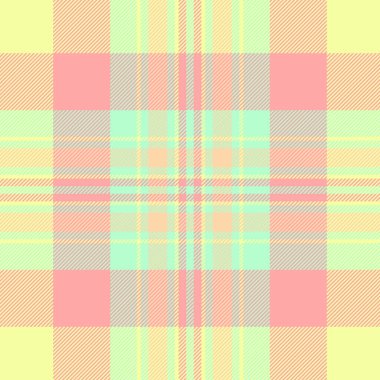 Paketsiz kumaş kumaş, ekose kumaş pencere kontrolü. Kireç ve kırmızı renk paletinde Pastel arkaplan tartan vektör deseni.