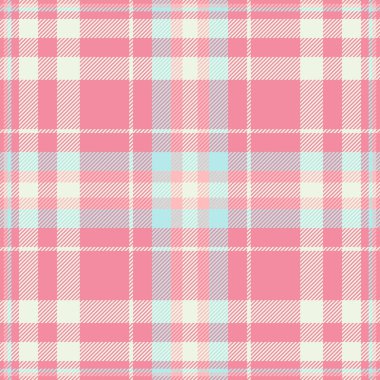 Yeni doğan doku kontrolü, rahat kumaş arkaplanı. Kırmızı ve beyaz renk paletinde dikişsiz ekose ekose kravat.