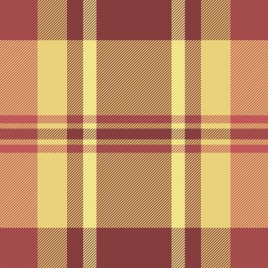 Ateş vektör kontrol kumaşı, uluslararası ekose desenli kusursuz. Herringbone arkaplan dokusu tartan tekstil kırmızı ve sarı renk paleti.