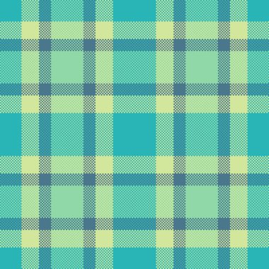 Boyalı ekose kontrol vektörü, köpek dişi kumaşı dikişsiz. Latince arkaplan deseni tekstil gök mavisi ve limon rengi paleti.