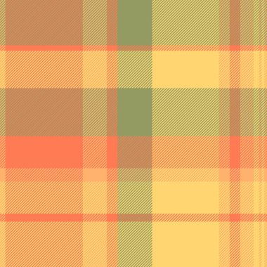 Renk desenli kumaş, bağımsızlık günü ekose arka plan vektörü. Kehribar ve mercan renkleri paletinde tekstil denetimi.