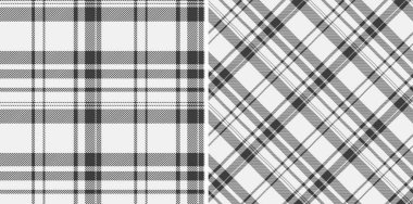 Kalıpsız desenli kumaşın tekstil ekose kumaş vektörünü kontrol et. Tek renkli renklerle ayarlanmış. Geometrik benzersiz kimlik tasarımı.
