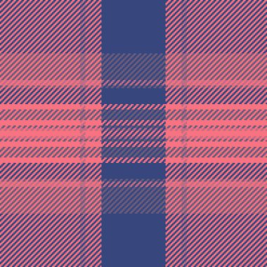 Kırsal kontrol tekstil deseni, piknikte pürüzsüz ekose kumaş. Madras vektör dokusu arka plan kumaşı kırmızı ve mavi renk paleti ile.