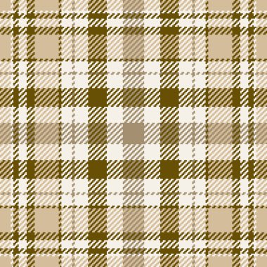 Terbiyeli, ekoseli, dikey, yatay tekstil desenli arka plan. Erkek giyim kumaş dokusu vektörünü keten ve sarı renk paletinde kontrol et.