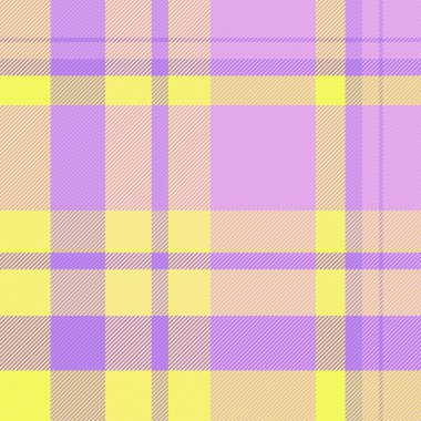 Soyunma kontrol vektör deseni, tüvit kumaş dokusu. Menekşe ve kireç rengi palette yeni doğmuş tartan tekstil kusursuz arkaplan.