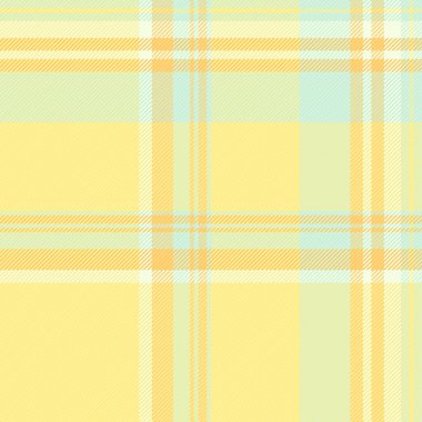 Ekoseli arka plan tekstil vektörü, kırsal kontrol ekoseli desen. İspanyol dokusu, sarılı ve açık renk paletli dikdörtgen kumaş..