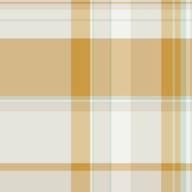 Kuvvetli tartan kumaş, sıcak arka plan, dikişsiz ekose. Beyaz ve kehribar renk paletinde retrodesen tekstil vektörü.