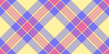 Nyc kusursuz tekstil, kraliyet kumaşı katran geçmişini araştırıyor. Sarı ve çivit renk paletinde üst desen ekose desen vektörü.